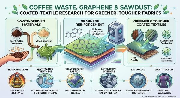 Coffee Waste, Graphene and Sawdust: New Coated-Textile Research Points to Greener, Tougher Fabrics